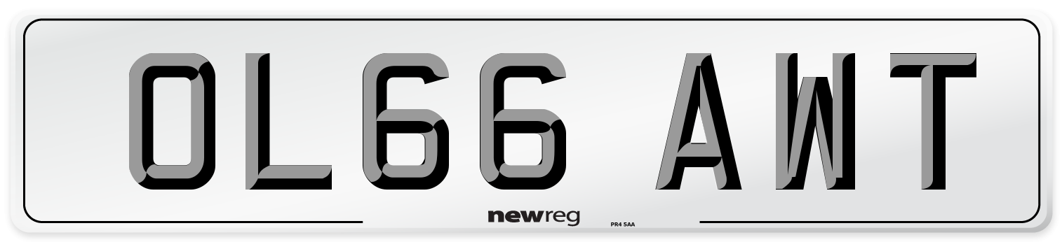 OL66 AWT Number Plate from New Reg